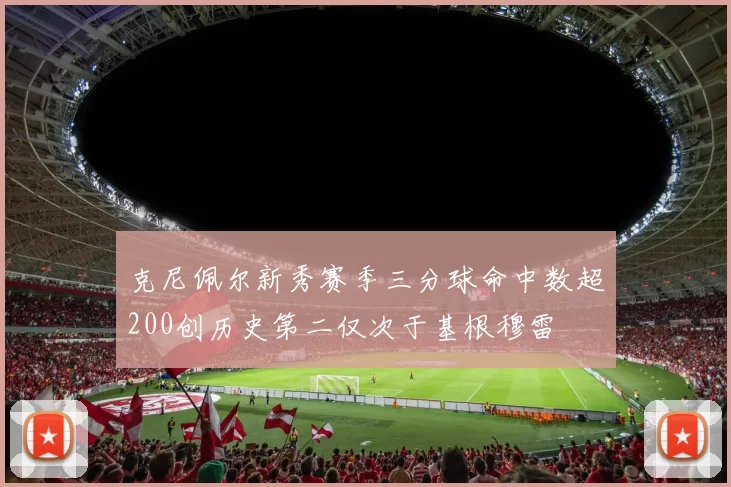 克尼佩尔新秀赛季三分球命中数超200创历史第二仅次于基根穆雷